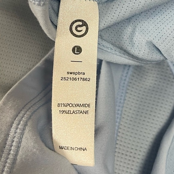 SheIn Large Buttery Soft High Neck Support Mesh Panel Yoga Sports Bra Pastel - Picture 5 of 7